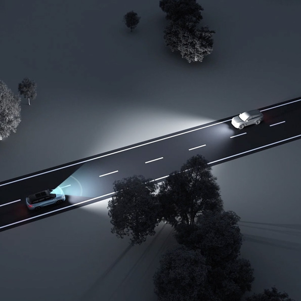 Sistema de conmutación automática de luces de cruce/carretera IHC